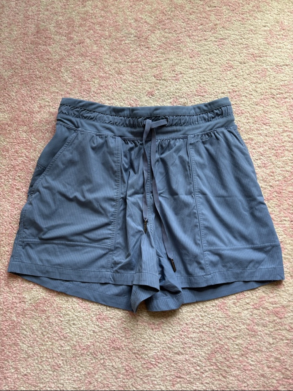 lululemon athletica Light Blue Drawstring Athletic Shorts